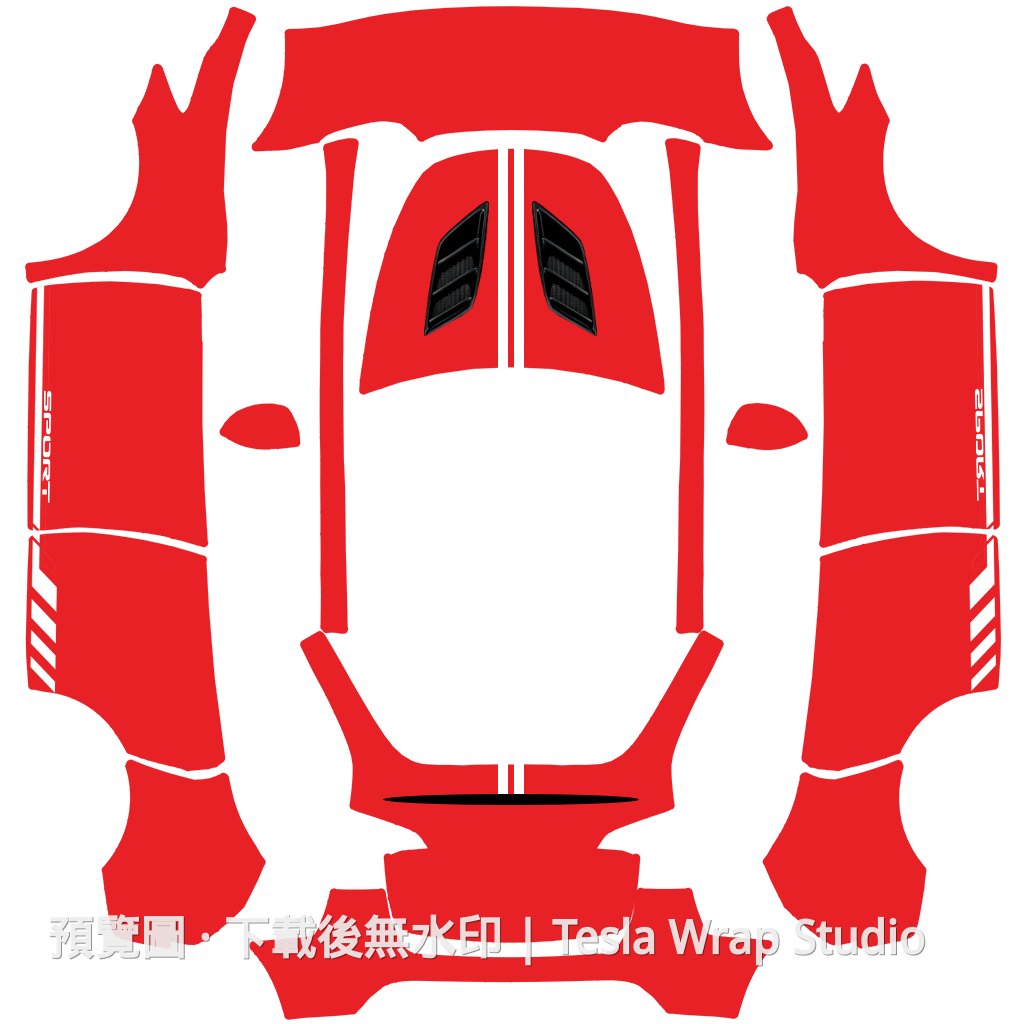 Sports Red 主題 - Model Y