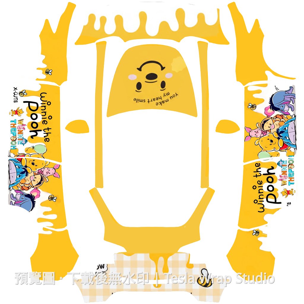 Model Y Winnie the Pooh 主題車體外觀範本