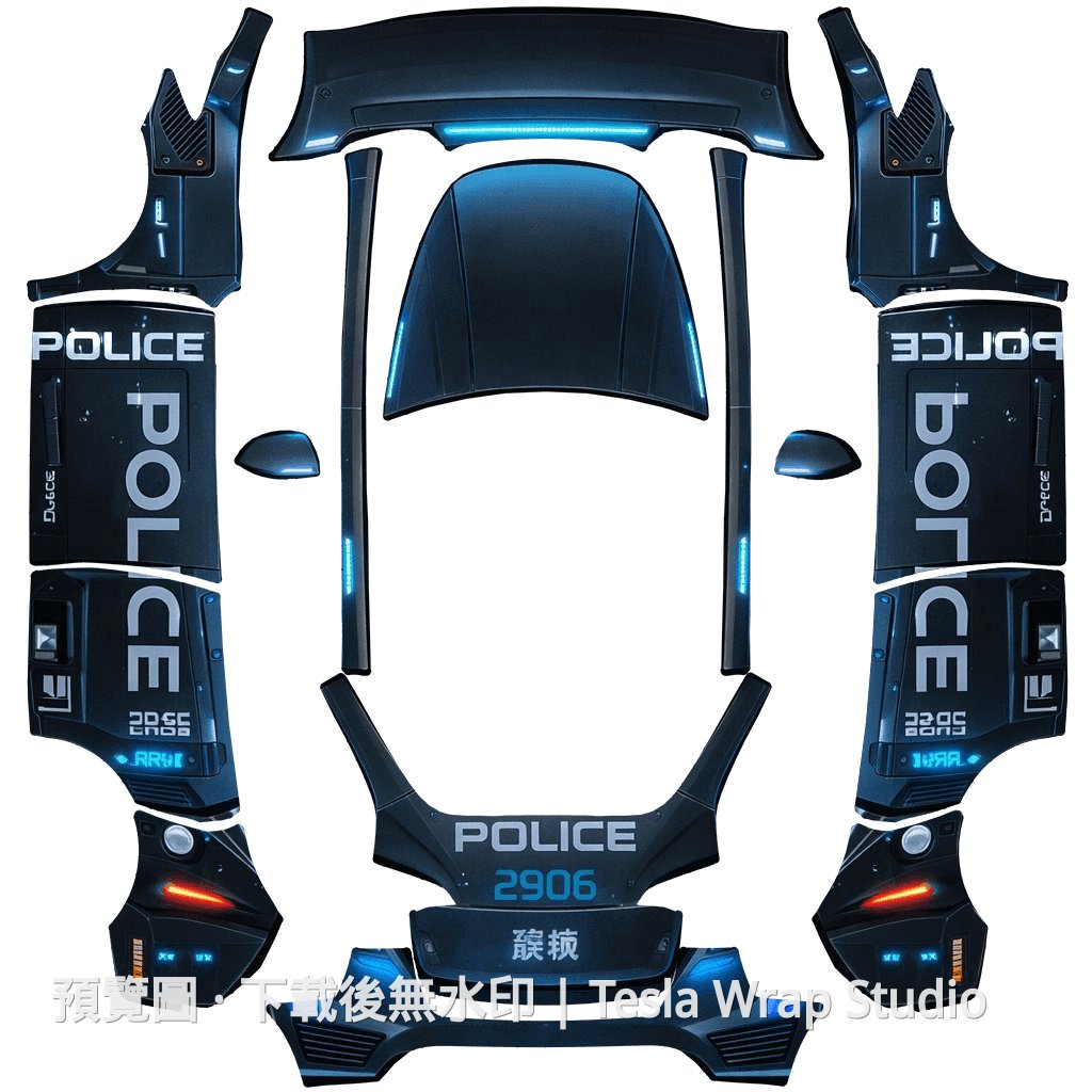 賽博警車美版主題 - Model Y