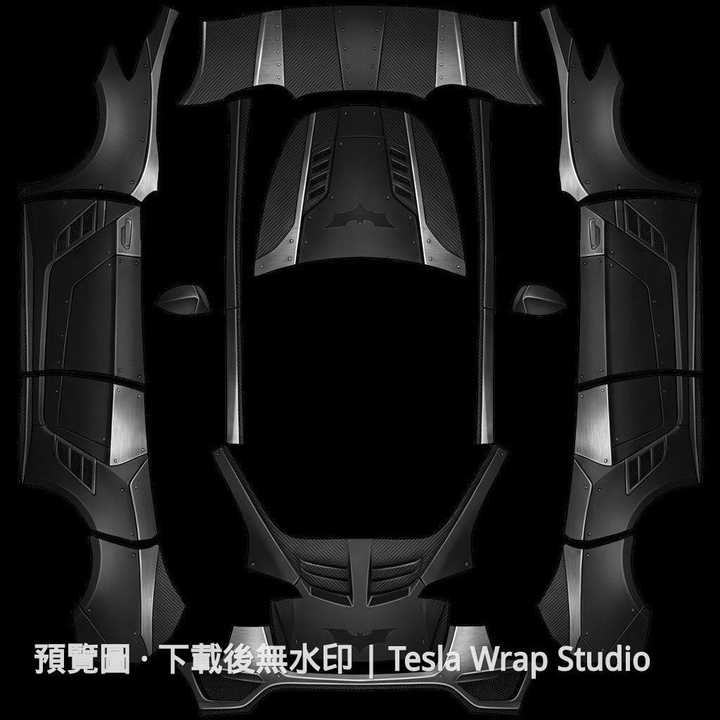 Model Y 黑暗騎士主題車體外觀範本