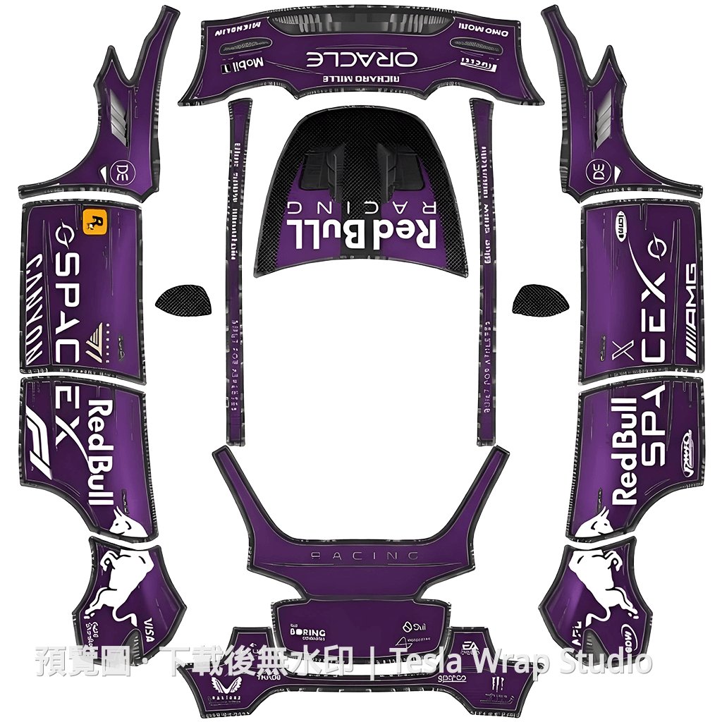 Red Bull Racing 紫色主題 - Model Y