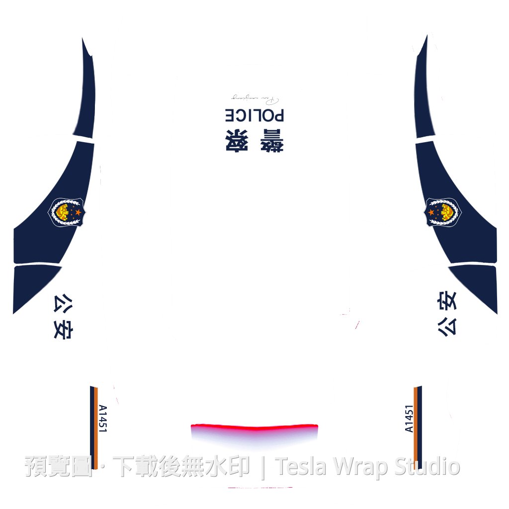 警車漫反射尾燈主題 - Model Y
