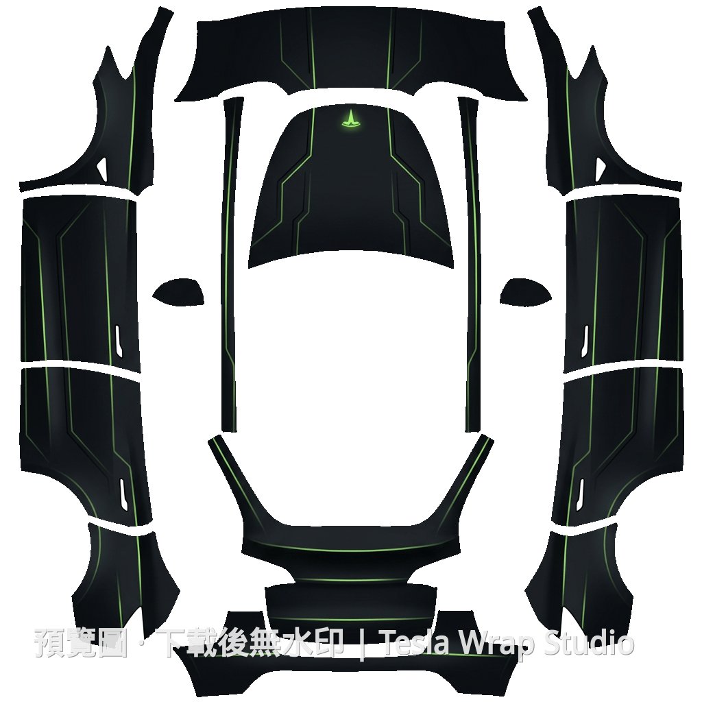 綠色光電 Model Y 車體外觀範本