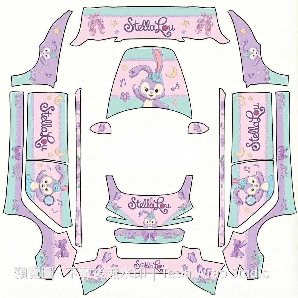 Model Y Disney StellaLou 主題車體外觀範本