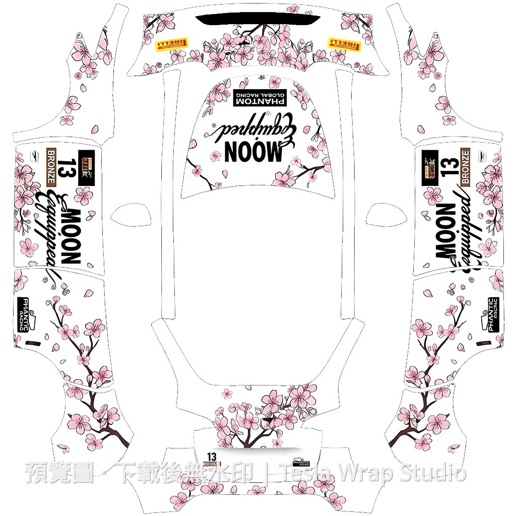 Porsche 911 GT3 R (992) 櫻花 MOONEYES 塗裝 - Model Y