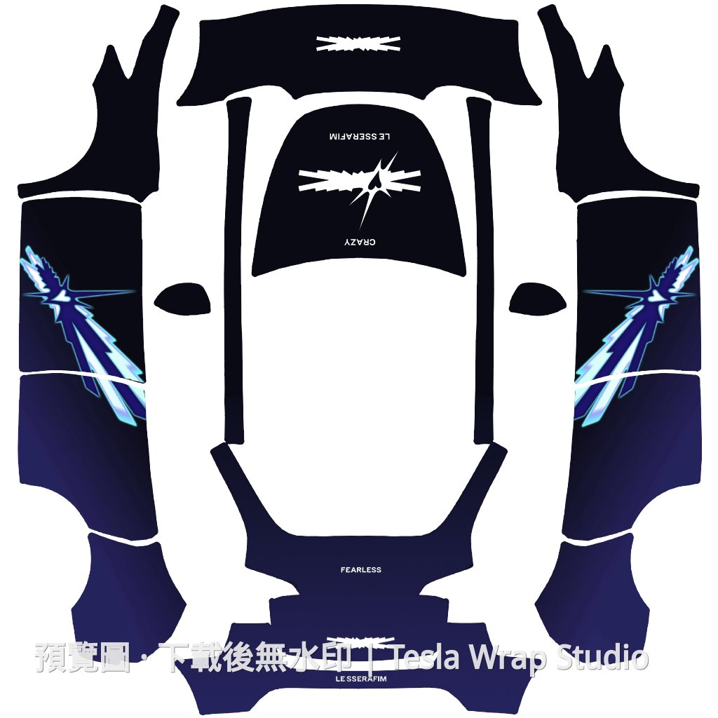 CARZY 主題 Model Y 車體外觀範本