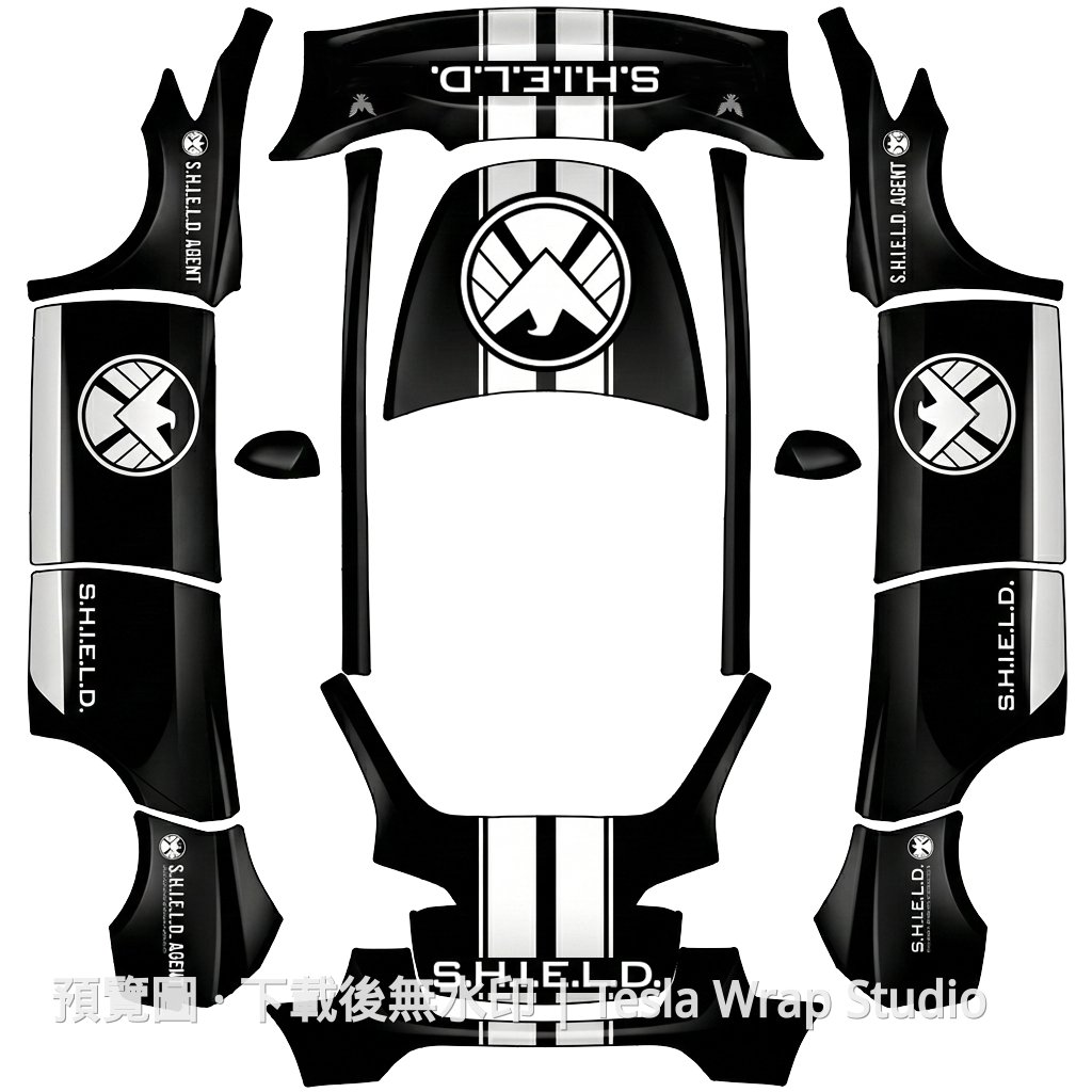 Model Y S.H.I.E.L.D. 主題車體外觀範本