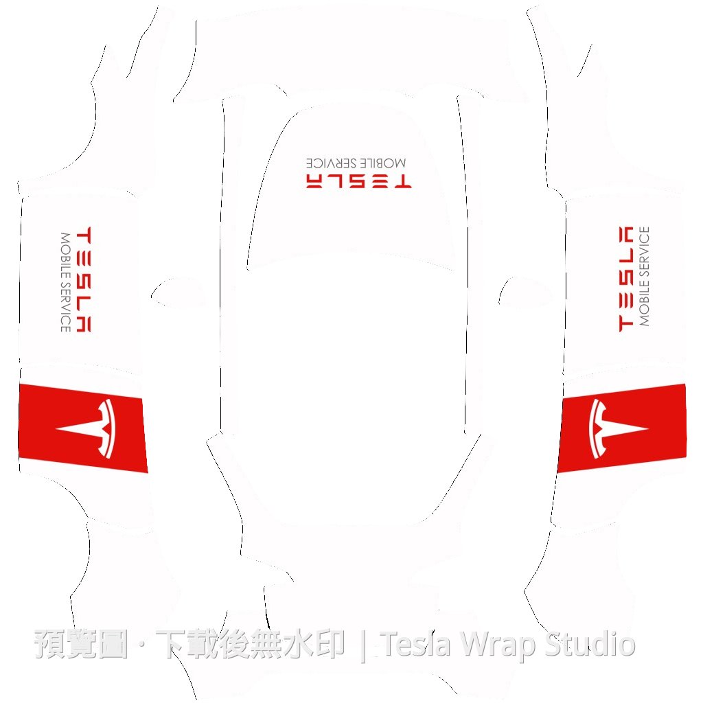 內部車主題 Model Y 車體外觀範本