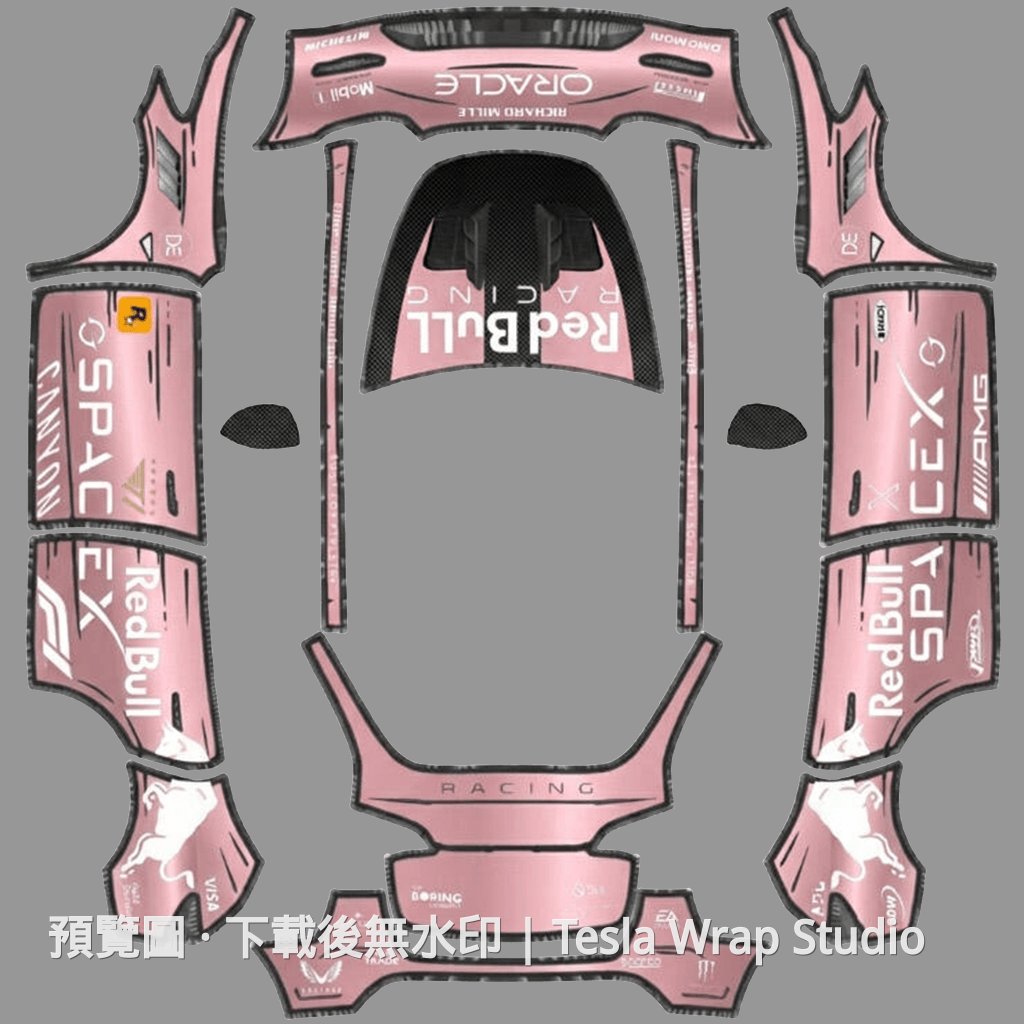 Red Bull Racing 粉色主題 - Model Y