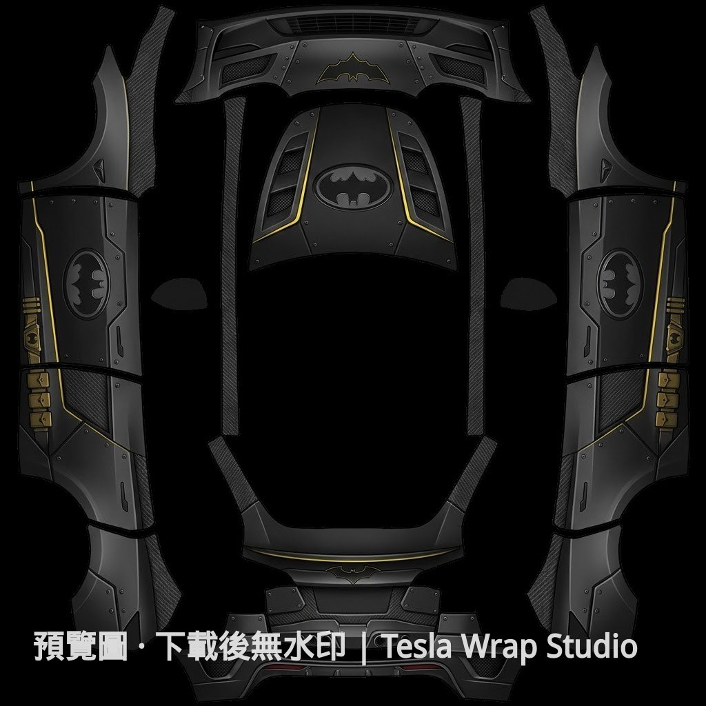 Model Y Batman 蝙蝠俠主題車體外觀範本
