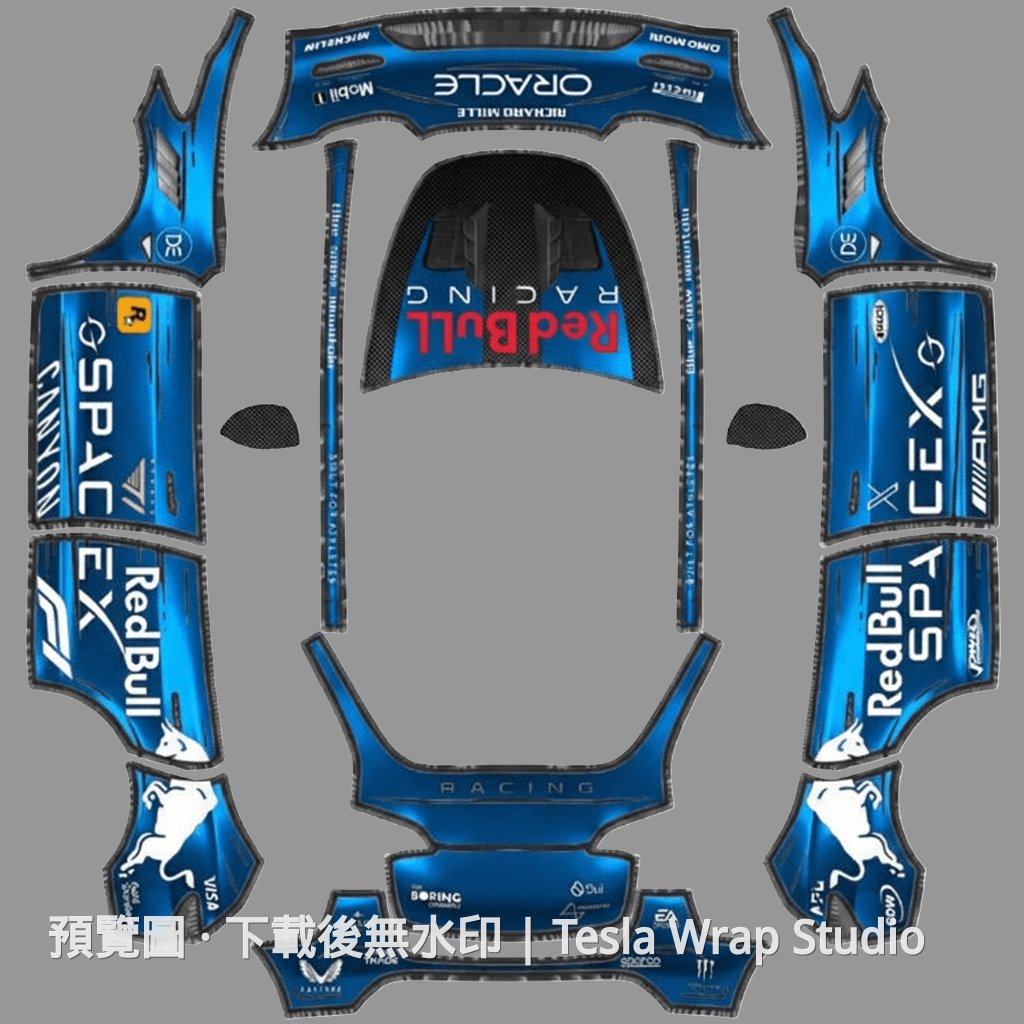 Red Bull Racing 藍色主題 - Model Y