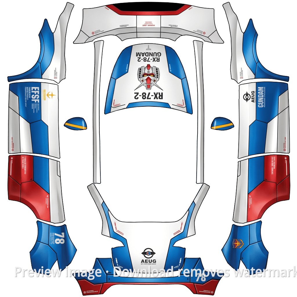Gundam - Model Y - Model Y Tesla Paint Shop template