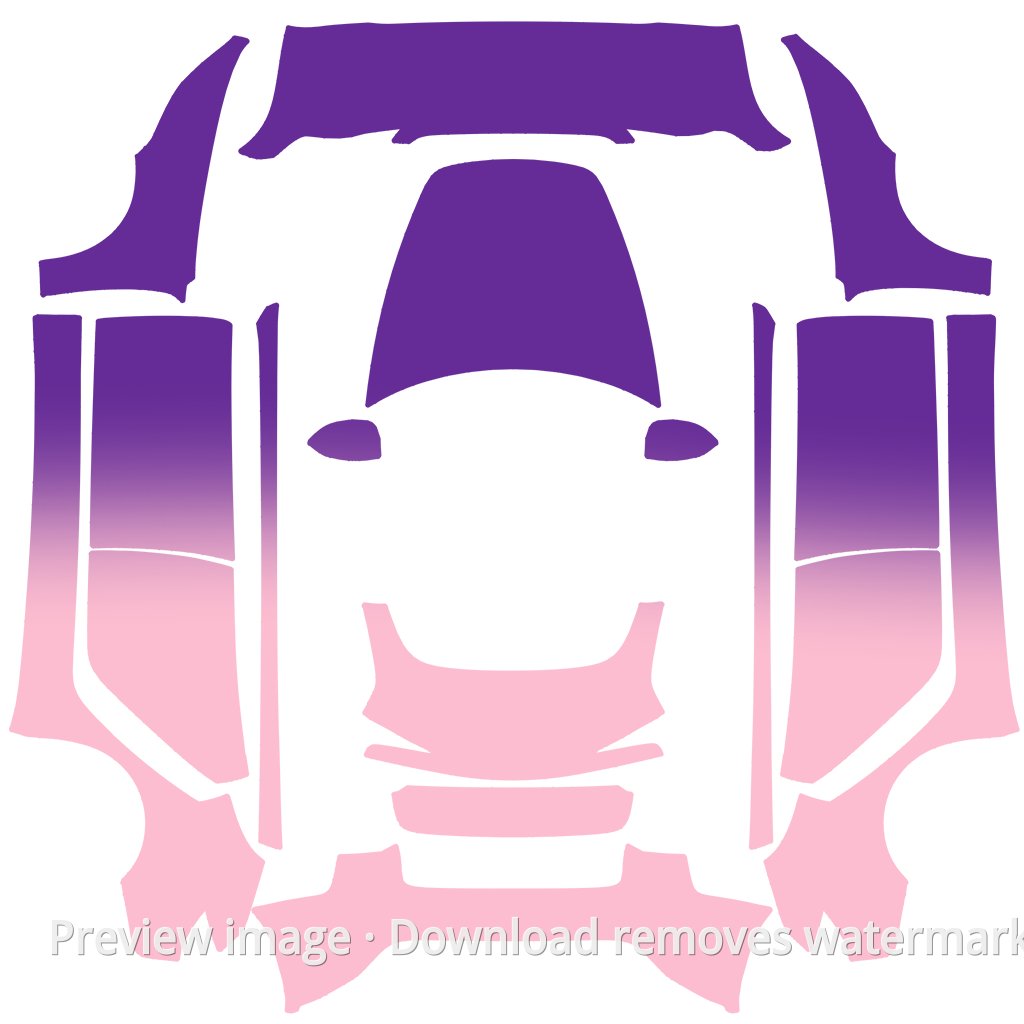 Purple and Pink Gradient Wrap - Model 3 (2024+) Standard & Premium Tesla Paint Shop template