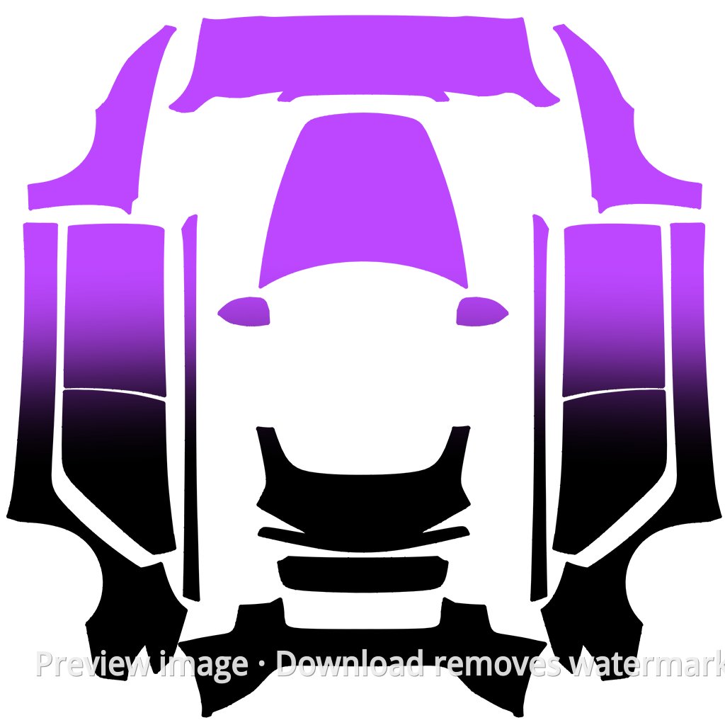 Purple and Black Gradient Wrap - Model 3 (2024+) Standard & Premium Tesla Paint Shop template