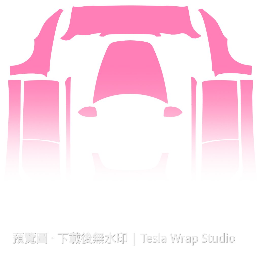 黃色漸層風格外觀 - Model 3 (2024+) Standard & Premium Tesla 烤漆中心範本