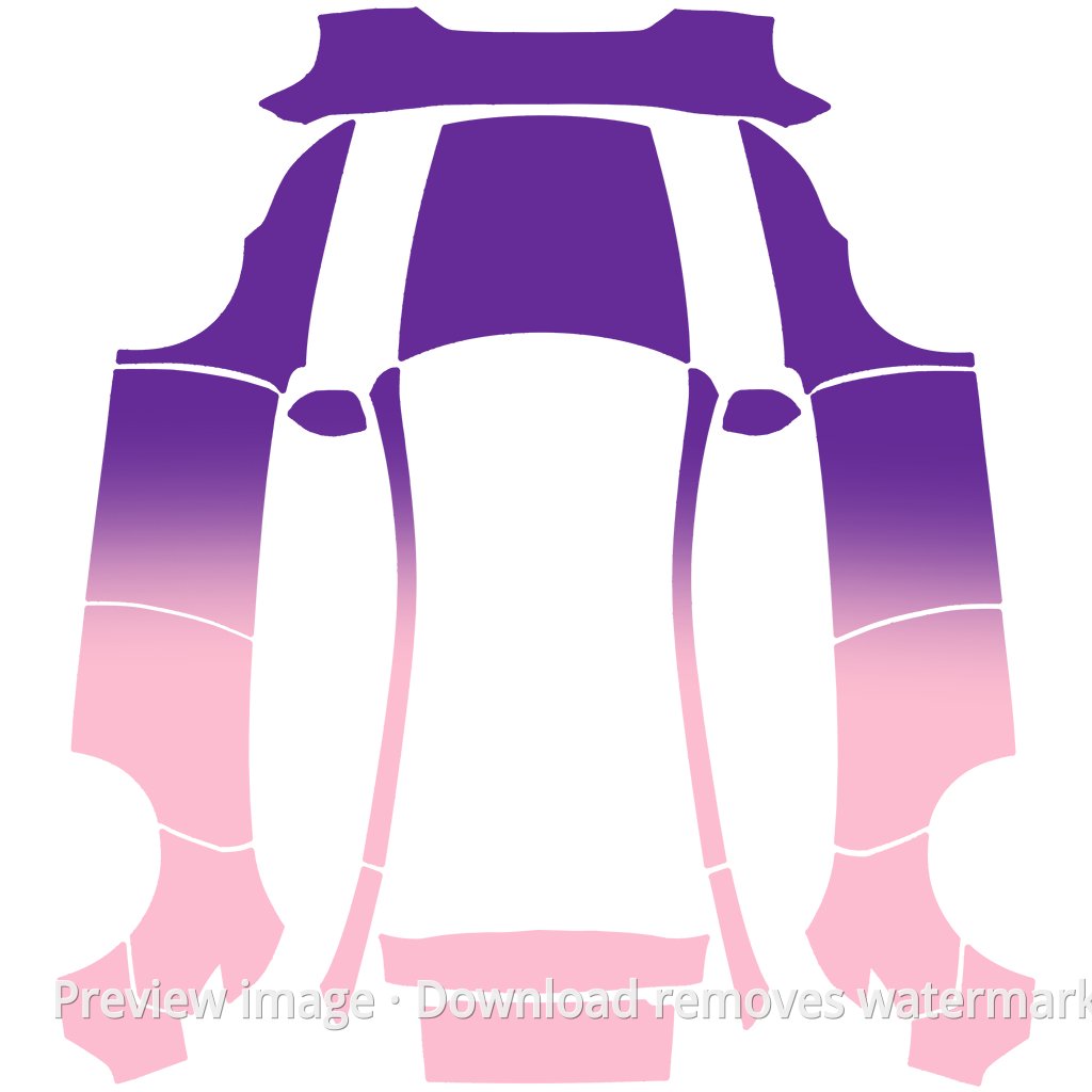 Purple and Pink Gradient Wrap - Model Y (2025+) Premium Tesla Paint Shop template