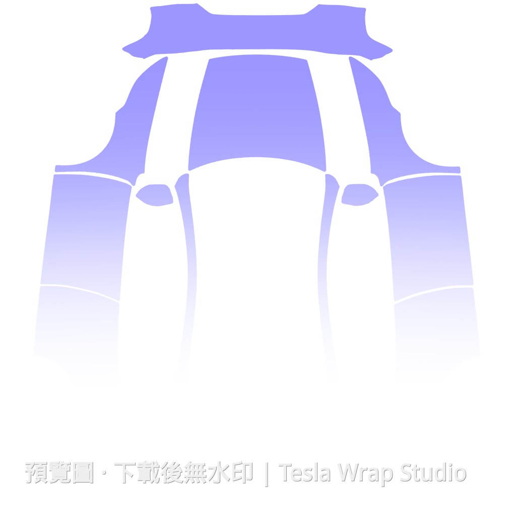 紫色漸層主題外觀 - Model Y (2025+) Premium Tesla 烤漆中心範本
