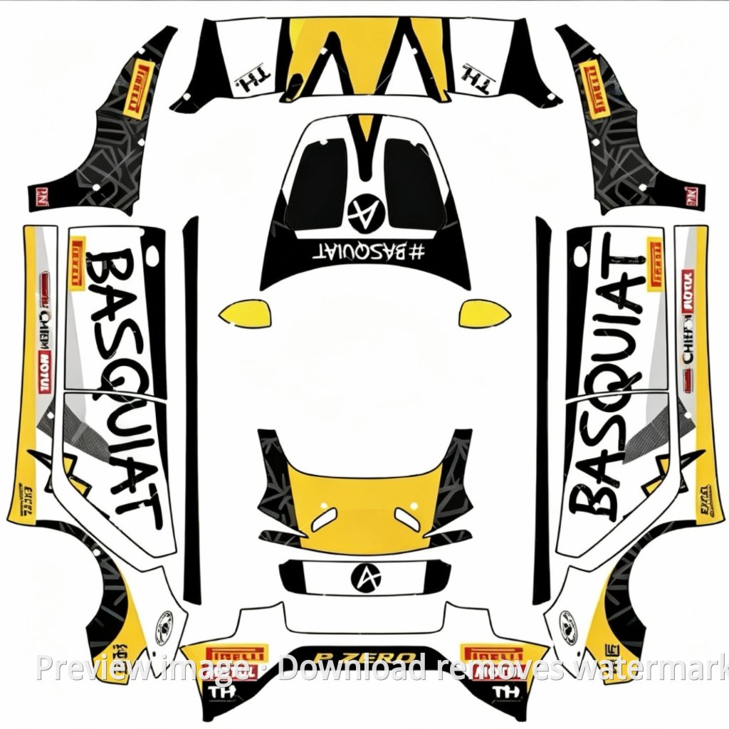 新款 Model 3 Absolute Racing 巴斯奎特涂鸦主题