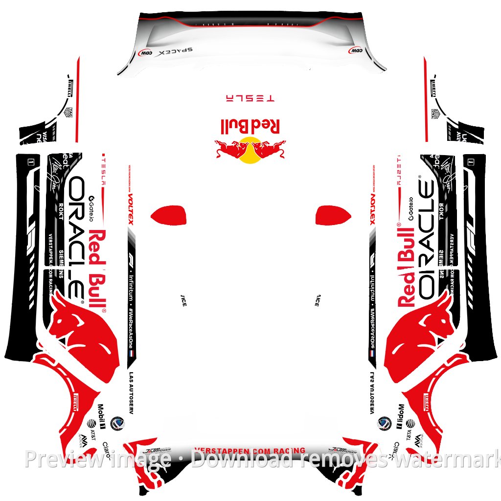 红牛 F1 白红赛车涂装