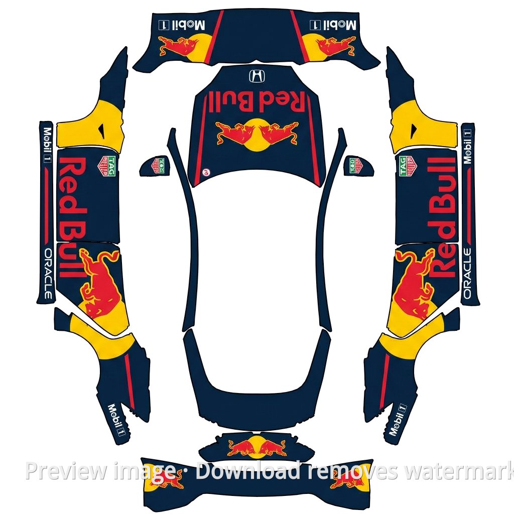 Red Bull 涂装主题 Model S (2021+) 外观模板