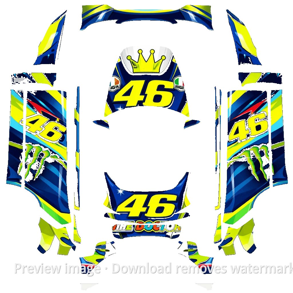 Fluorescent No. 46 Race Car · Model 3 Performance
