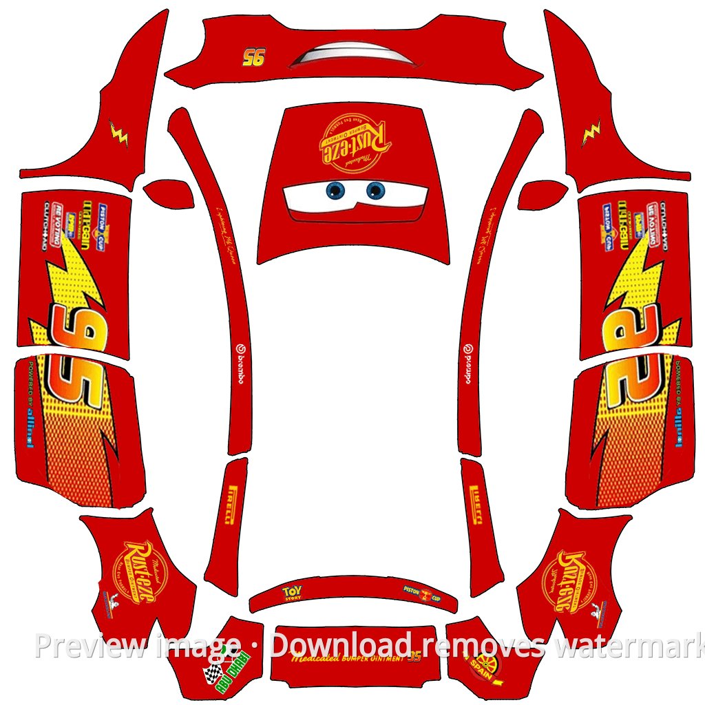 Flaming McQueen No. 95 · Model Y L