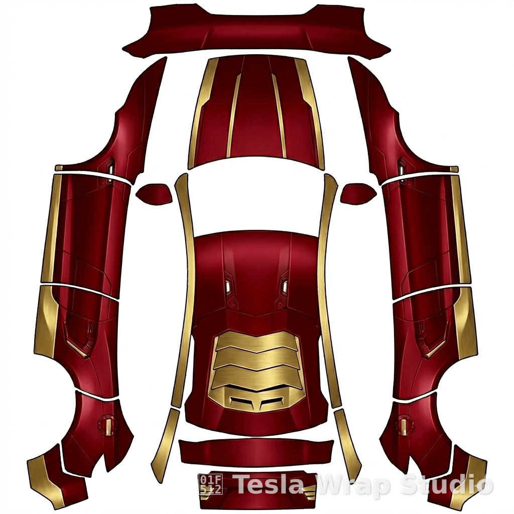 Model Y(2025+) wraps Iron Man